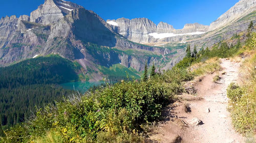 Panoramic view of landscape and mountains against sky