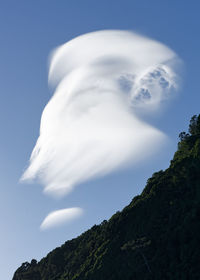 Low angle view of mountain against sky