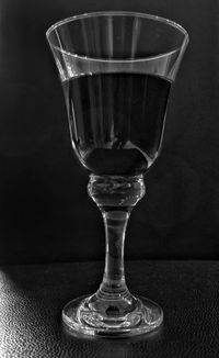 Close-up of beer in glass on table