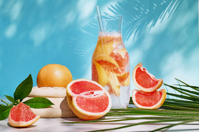 Close-up of fruits on table