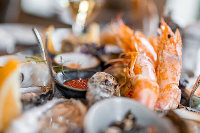 Traditional fried black tiger prawn with garlic bread