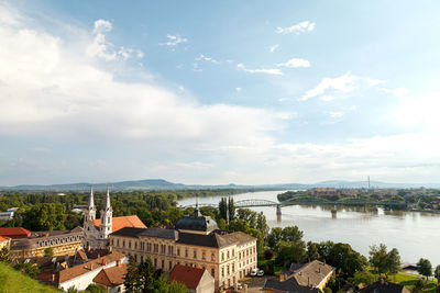 Delightful view of the danube river in hungary