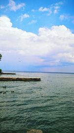 Scenic view of sea against sky
