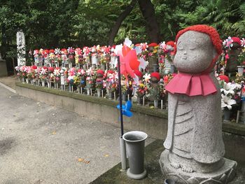 View of buddha statue in park