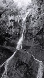 Scenic view of waterfall