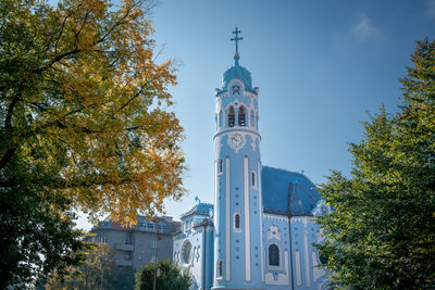 Low angle view of church against sky