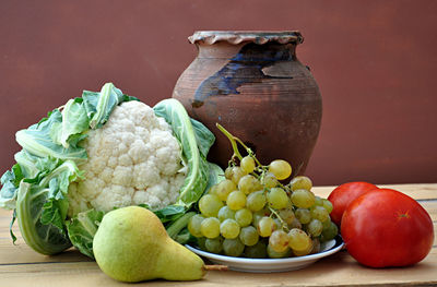 Close-up of vegetables on table