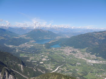 High angle view of landscape against sky