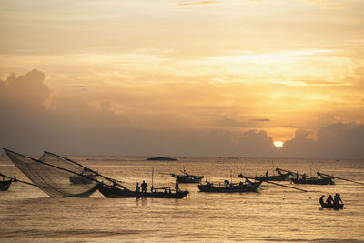 Fishing boats off the coast of vietnam