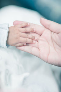 Close-up of baby hands