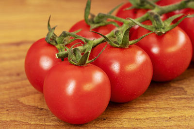 Close-up of cherry tomatoes on table