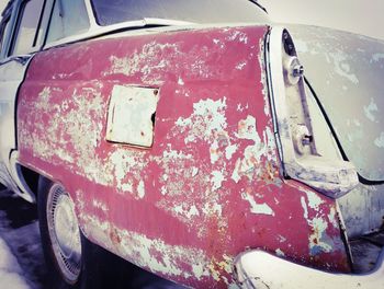 Cropped image of vintage car