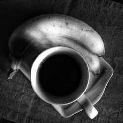 Close-up of coffee cup on table