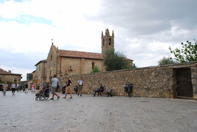 Church of st mary of the assumption in monteriggioni, siena, tuscany, italy.