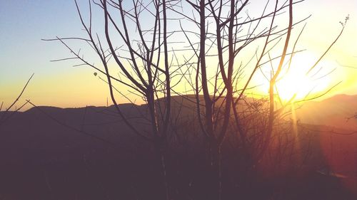 Sunset over landscape