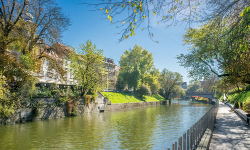 View of river with trees in background