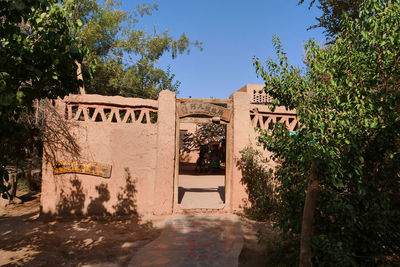 Exterior of historic building against sky