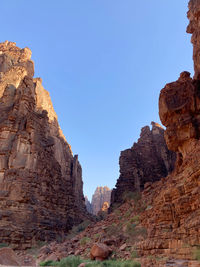 Rock formations view from wadi disah at tabuk region from kingdom of saudi arabia