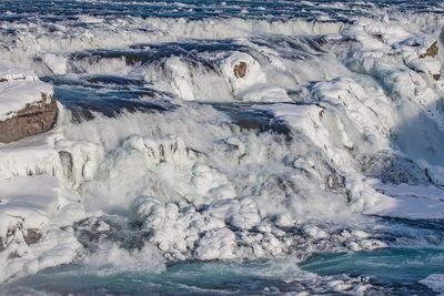 Scenic view of frozen sea