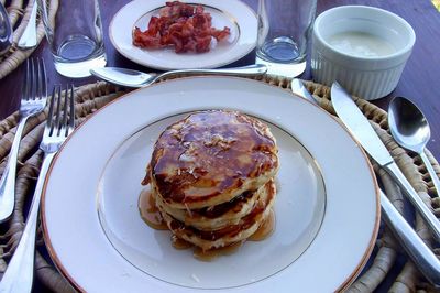 Close-up of served food