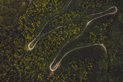 High angle view of road