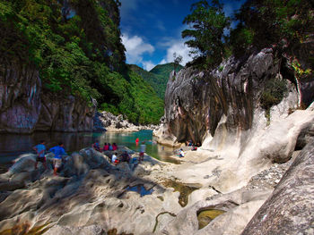 People enjoying at tinipak river