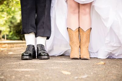 Low section of people standing outdoors