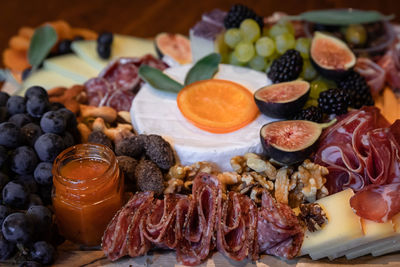 Close-up of food on table