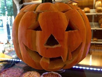 Close-up of pumpkins