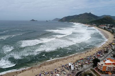 Aerial view of rio de janeiro city, brazil.