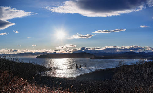Scenic view of sea against sky