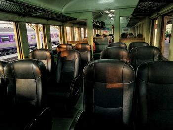 Empty seats in train