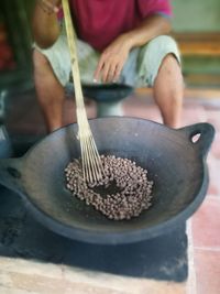 Close-up of preparing food