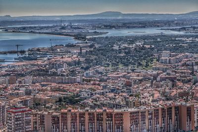 High angle view of cityscape