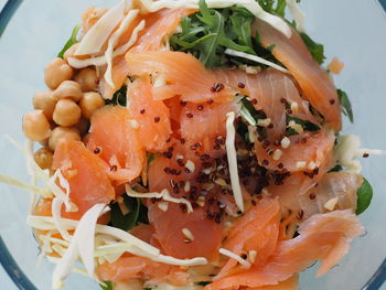 Close-up of meal served in plate