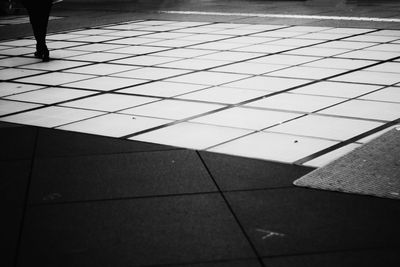 Shadow of woman on wall