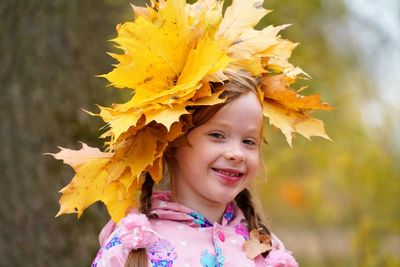 Portrait of girl smiling