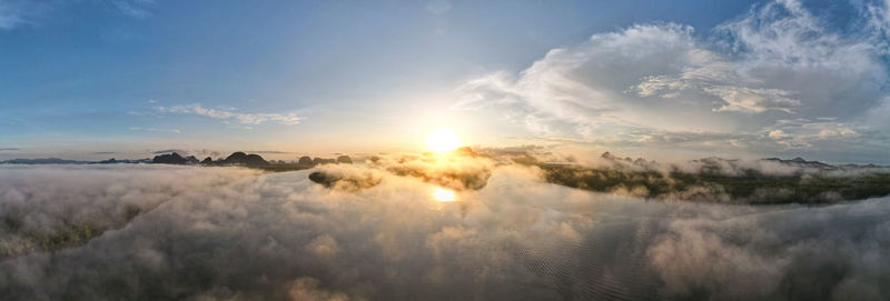 Scenic view of cloudscape against sky during sunset