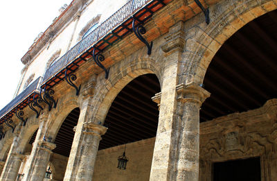 Low angle view of historical building