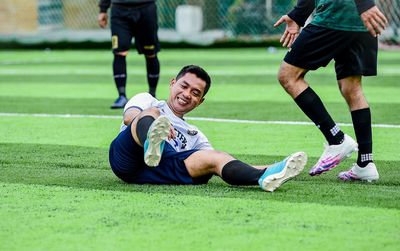 People playing soccer