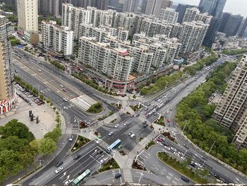 High angle view of cityscape