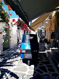 Cars on street in city