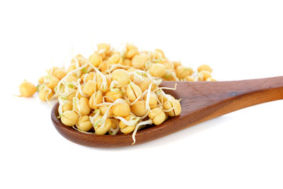 Close-up of pasta against white background