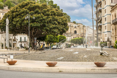  beautiful square with fountain in modica