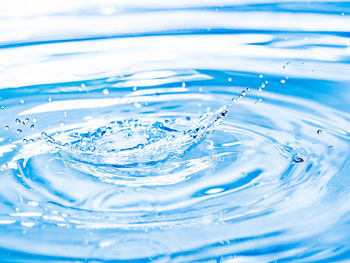 Full frame shot of blue splashing water