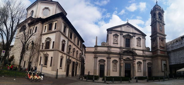 Facade of church against sky