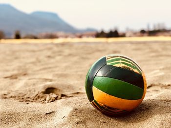Close-up of ball on sand
