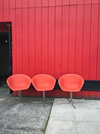 Chairs in city