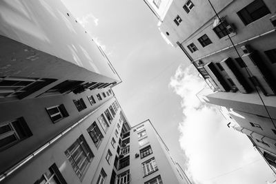 Low angle view of buildings against sky