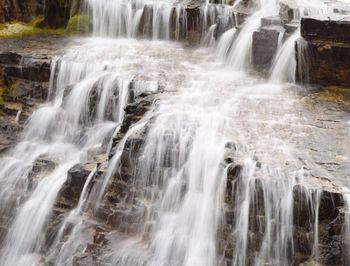 Scenic view of waterfall